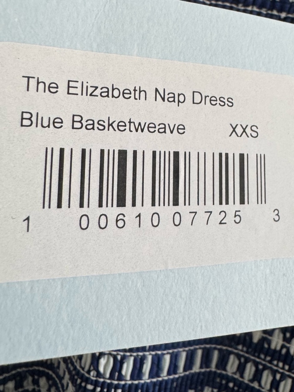 NWT Hill House The Elizabeth Nap Mini Dress in Blue Basket Weave size XXS - Picture 12 of 12